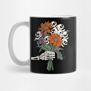 Skeleton Flowers Mug